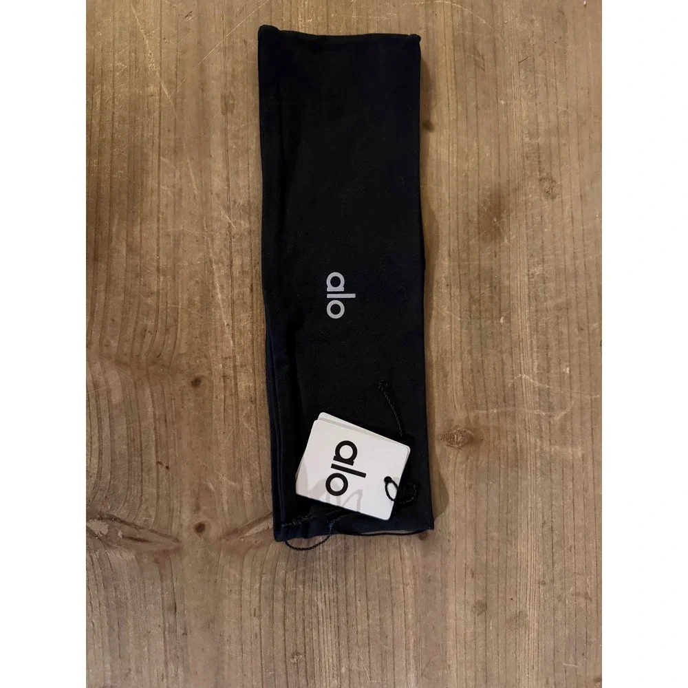 Alo Yoga Goddess Headband Black Wide Athletic Hair Band A0518U NEW